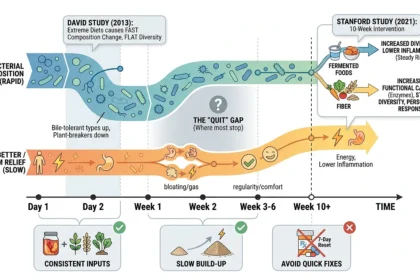 Gut Bacteria Change in 24 Hours. Feeling Better Takes 10 Weeks