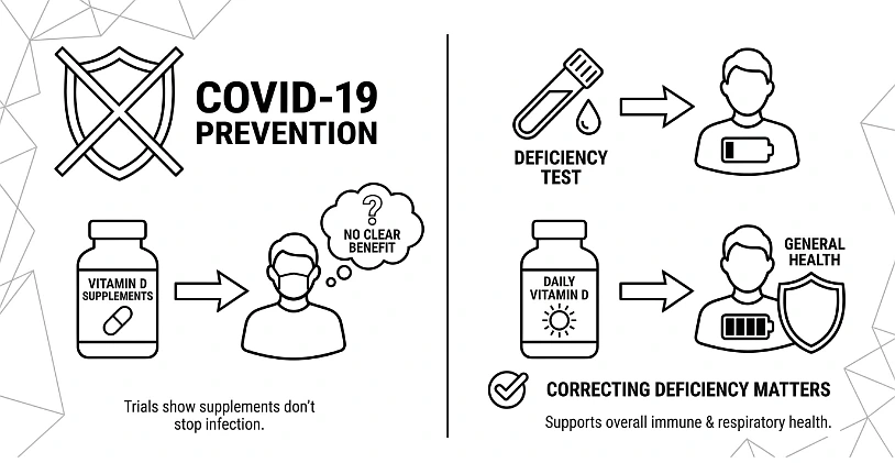 Vitamin D and COVID-19: Deficiency vs. Supplements