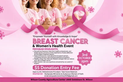 2026 Annual Breast Cancer & Women's Health Event in Wilson, NC: Saturday, October 3