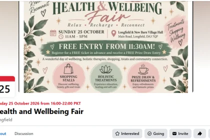 Health and Wellbeing Fair Longfield, 25 October: Tickets